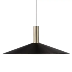 Ferm Living Angle Hanglamp Black Groot Messing