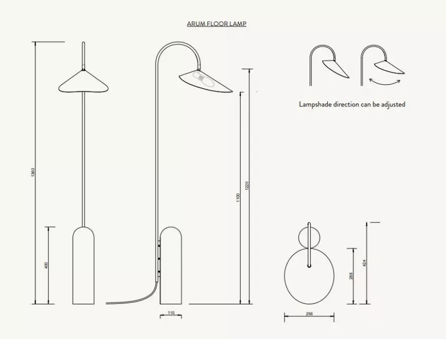 Ferm Living Arum Vloerlamp Cashmere 15 Ferm Living Arum Vloerlamp Cashmere - Afbeelding 15