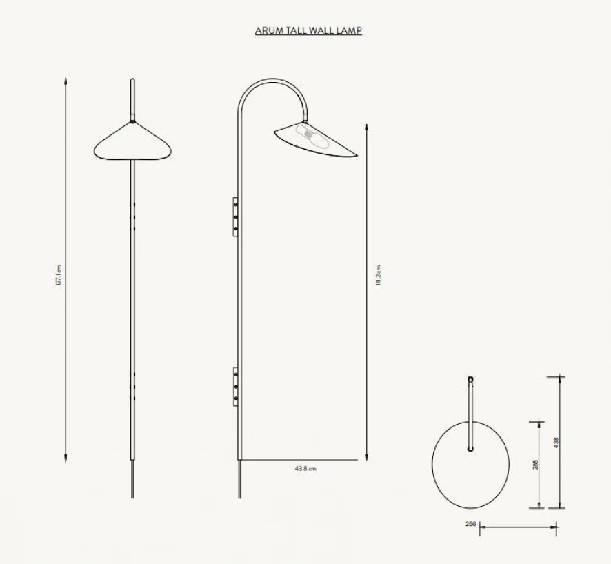 Ferm Living Arum Wandlamp Tall Zwart 8 Ferm Living Arum Wandlamp Tall Zwart - Afbeelding 8