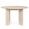 Ferm Living Bevel Eettafel Ø117 Wit Beuken