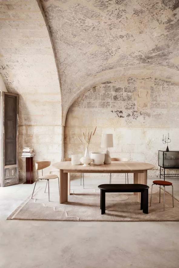 Ferm Living Bevel Uitschuifbare Eettafel ø 117-217 Zwart Geolied Beuken 4 Ferm Living Bevel Uitschuifbare Eettafel ø 117-217 Zwart Geolied Beuken - Afbeelding 4