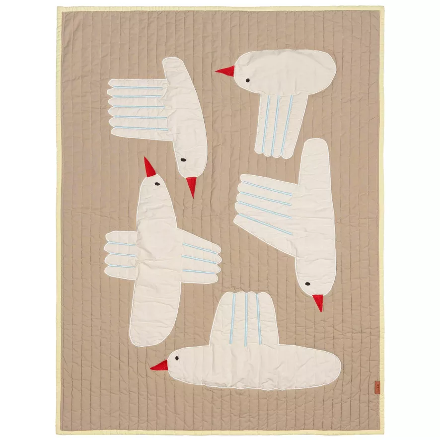 Ferm Living Bird Quilted Plaid 80x110 2 Ferm Living Bird Quilted Plaid 80x110 - Afbeelding 2