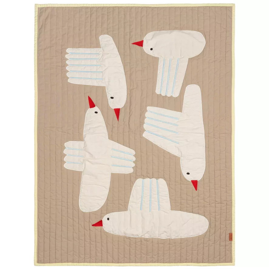 Ferm Living Bird Quilted Plaid 80x110 1 Ferm Living Bird Quilted Plaid 80x110