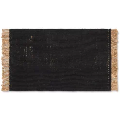 Ferm Living Block Deurmat 50x80 Black/naturel