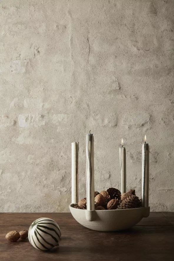 Ferm Living Bowl Kandelaar L Keramiek Beige 2 Ferm Living Bowl Kandelaar L Keramiek Beige - Afbeelding 2