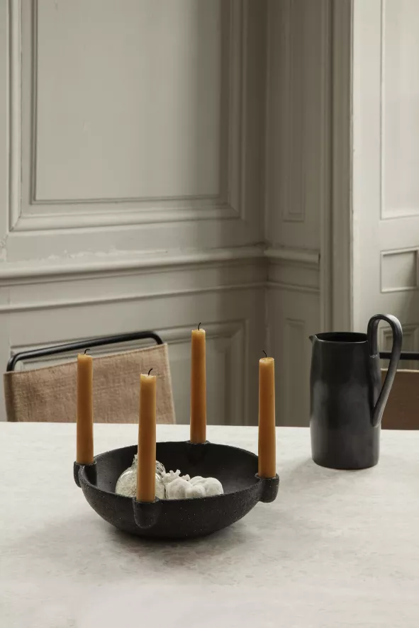 Ferm Living Bowl Kandelaar L Keramiek Beige 3 Ferm Living Bowl Kandelaar L Keramiek Beige - Afbeelding 3