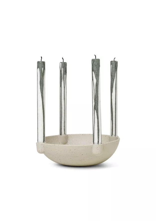 Ferm Living Bowl Kandelaar L Keramiek Beige 6 Ferm Living Bowl Kandelaar L Keramiek Beige - Afbeelding 6