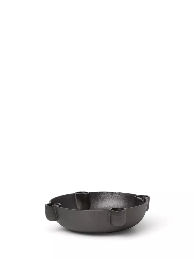 Ferm Living Bowl Kandelaar Medium Aluminium Black 6 Ferm Living Bowl Kandelaar Medium Aluminium Black - Afbeelding 6