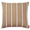 Ferm Living Brown Cotton Kussen 50x50 Stripe