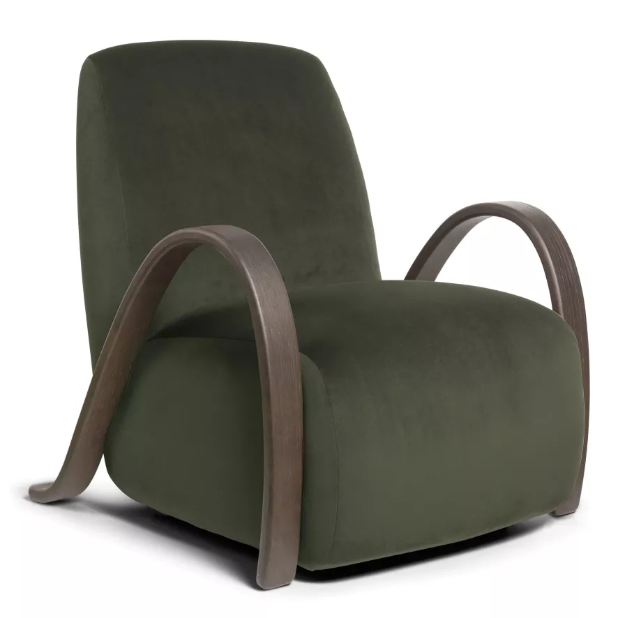 Ferm Living Buur Fauteuil Rich Velvet- Pine 1 Ferm Living Buur Fauteuil Rich Velvet- Pine