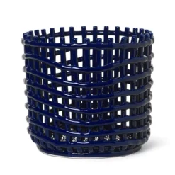 Ferm Living Ceramic Basket Opbergmand Large Blauw