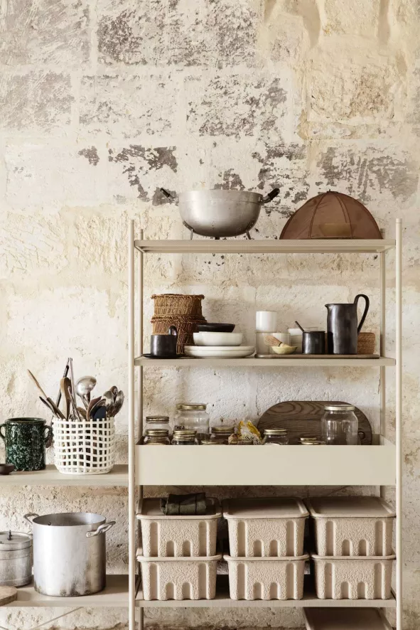 Ferm Living Ceramic Basket Opbergmand Large Off-White 3 Ferm Living Ceramic Basket Opbergmand Large Off-White - Afbeelding 3