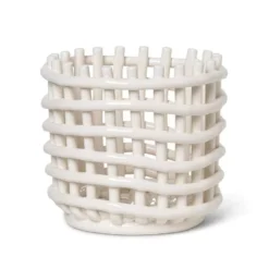 Ferm Living Ceramic Basket Opbergmand Small Off-White