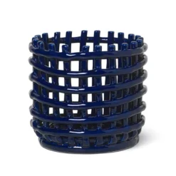 Ferm Living Ceramic Basket Opbergmand Small Blauw