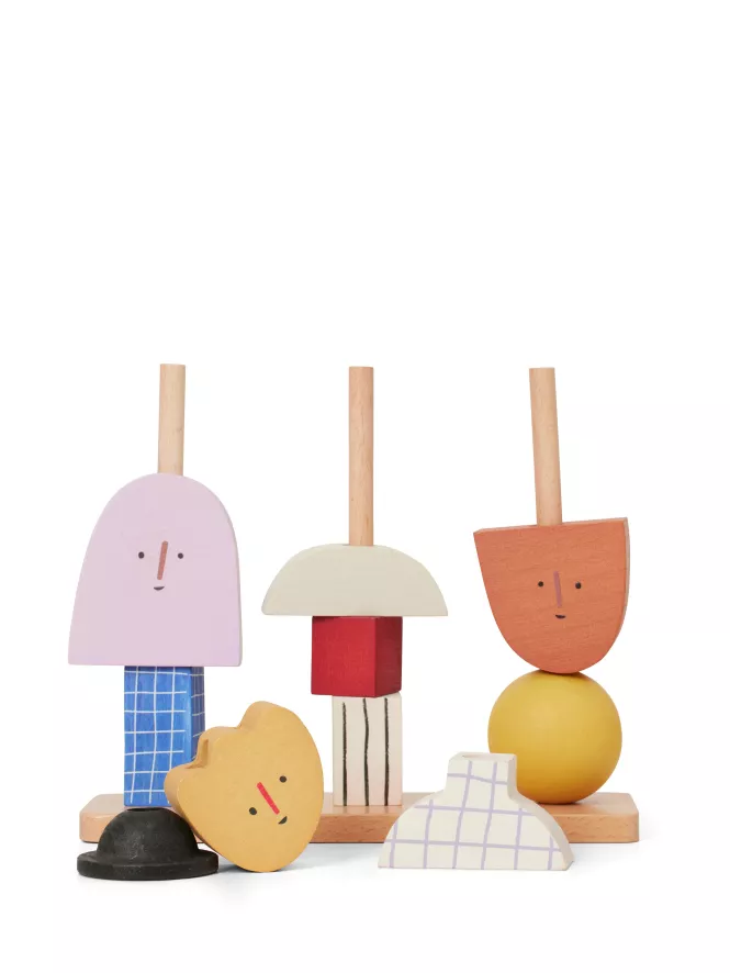 Ferm Living Character Stacking Blocks Speelgoed 2 Ferm Living Character Stacking Blocks Speelgoed - Afbeelding 2