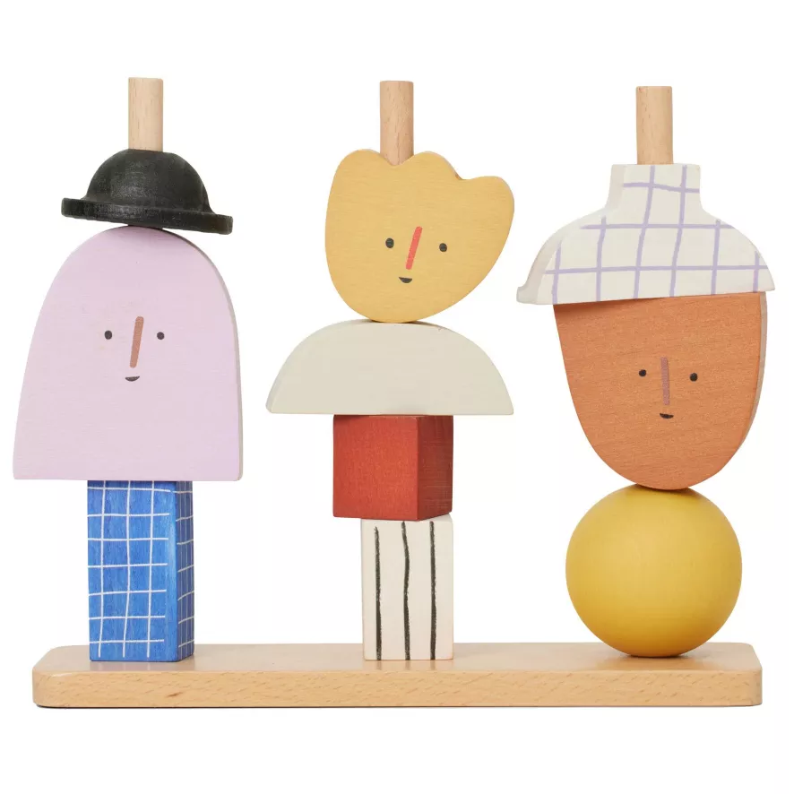 Ferm Living Character Stacking Blocks Speelgoed 4 Ferm Living Character Stacking Blocks Speelgoed - Afbeelding 4