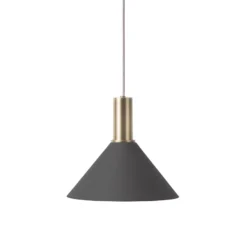 Ferm Living Cone Black Hanglamp Klein Messing