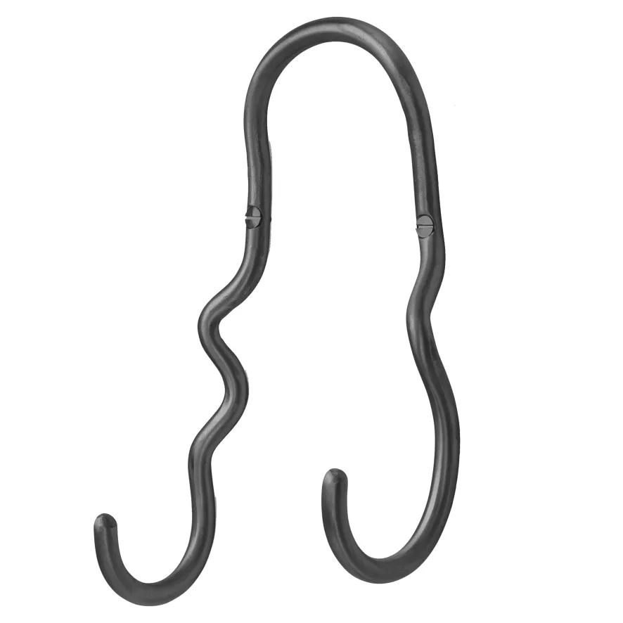 Ferm Living Curvature Haak Dubbel Messing Zwart 2 Ferm Living Curvature Haak Dubbel Messing Zwart - Afbeelding 2