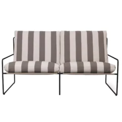 Ferm Living Desert 2-zits Loungebank Stripe Black Chocolate