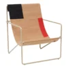 Ferm Living Desert Fauteuil Cashmere Onderstel Cashmere/Black