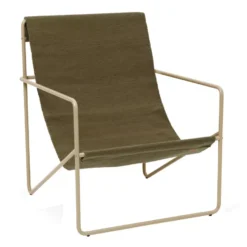 Ferm Living Desert Fauteuil Cashmere Onderstel Cashmere/Olive