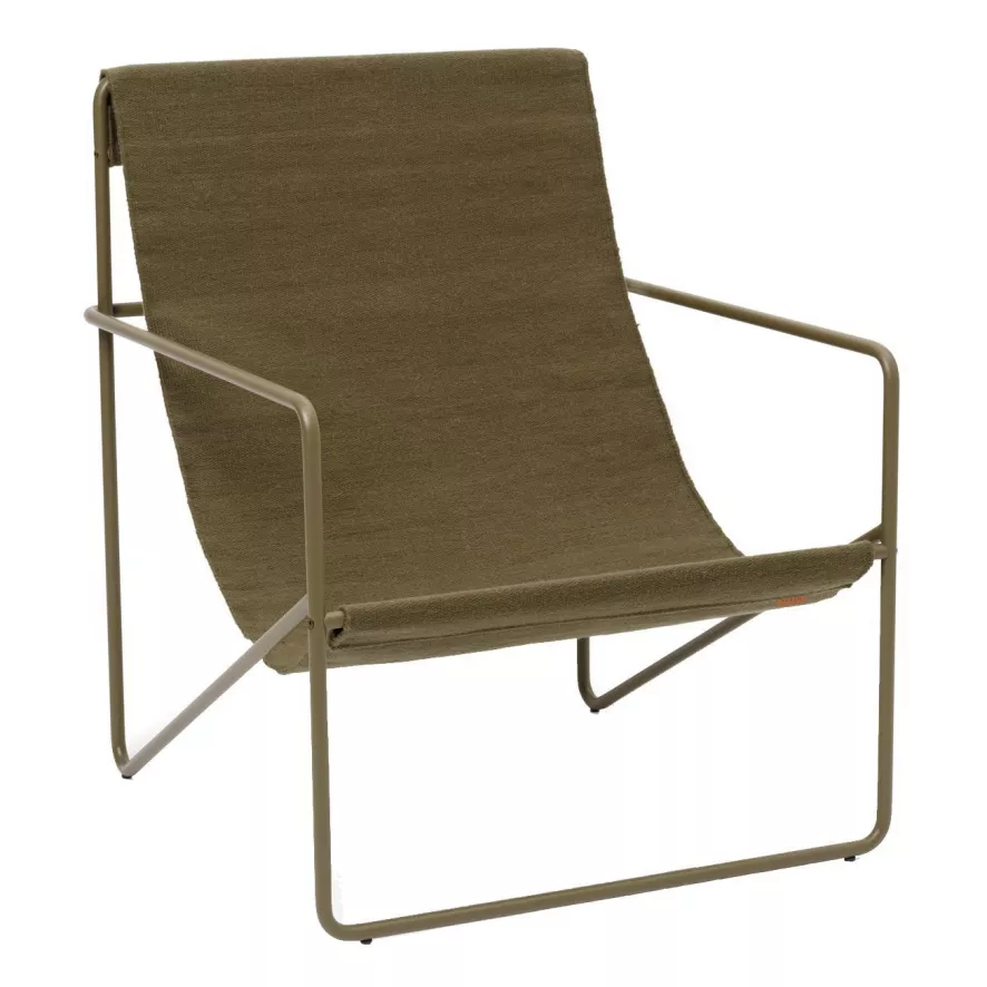 Ferm Living Desert Fauteuil Olive Onderstel Sand 2 Ferm Living Desert Fauteuil Olive Onderstel Sand - Afbeelding 2