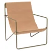 Ferm Living Desert Fauteuil Olive Onderstel Sand