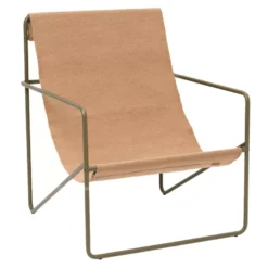 Ferm Living Desert Fauteuil Olive Onderstel Sand