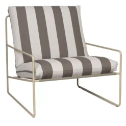 Ferm Living Desert Lounge Fauteuil Stripe Cash Chocolate