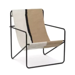 Ferm Living Desert Fauteuil Zwart Onderstel Black/Soil