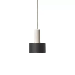 Ferm Living Disc Black Hanglamp Klein Lichtgrijs