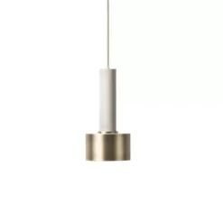 Ferm Living Disc Brass Hanglamp Groot Lichtgrijs