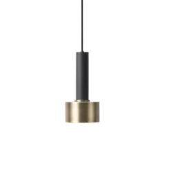 Ferm Living Disc Brass Hanglamp Groot Zwart