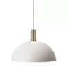 Ferm Living Dome Light Grey Hanglamp Klein Messing