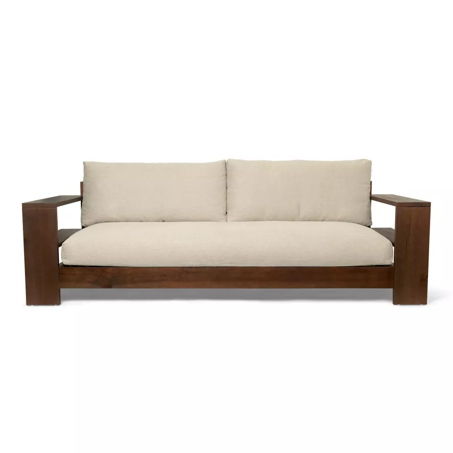 Ferm Living Edre 2-zits Bank Dark Stained/natural 1 Ferm Living Edre 2-zits Bank Dark Stained/natural