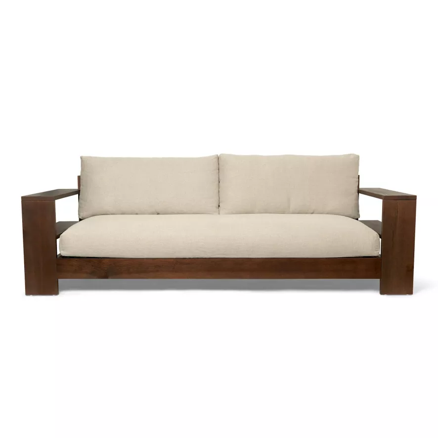 Ferm Living Edre 2-zits Bank Dark Stained/natural 10 Ferm Living Edre 2-zits Bank Dark Stained/natural - Afbeelding 10