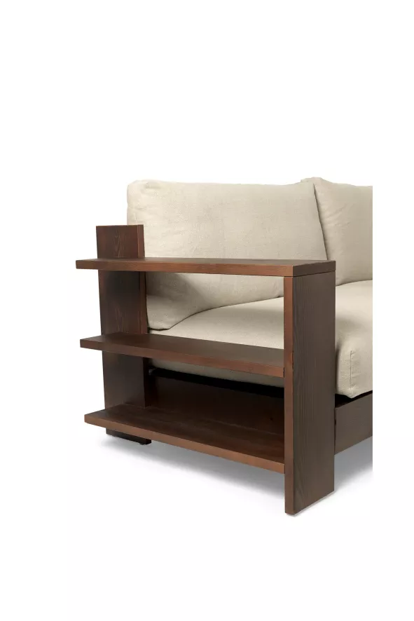 Ferm Living Edre 2-zits Bank Dark Stained/natural 9 Ferm Living Edre 2-zits Bank Dark Stained/natural - Afbeelding 9