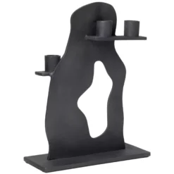 Ferm Living Erode Kandelaar Black Alu