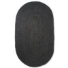 Ferm Living Eternal Jute Vloerkleed Ovaal 140x200 Zwart