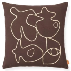 Ferm Living Figure Kussen 50x50 Coffee/sand