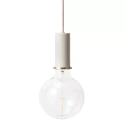 Ferm Living Socket Hanglamp Low Lichtgrijs