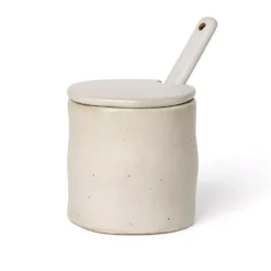 Ferm Living Flow Suikerpot Off White Speckle