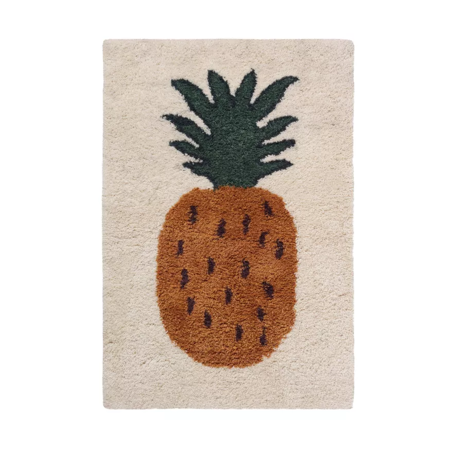 Ferm Living Fruiticana Tufted Vloerkleed 120x80 Pineapple 1 Ferm Living Fruiticana Tufted Vloerkleed 120x80 Pineapple