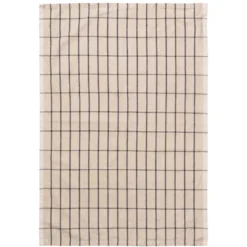 Ferm Living Hale Yarn-dyed Theedoek Sand/Black