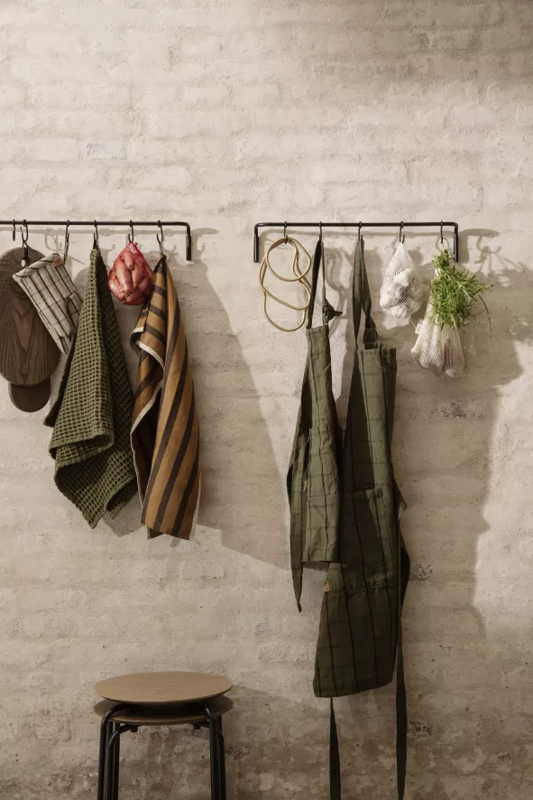 Ferm Living Hale Yarn-dyed Theedoek Sand/Black 11 Ferm Living Hale Yarn-dyed Theedoek Sand/Black - Afbeelding 11