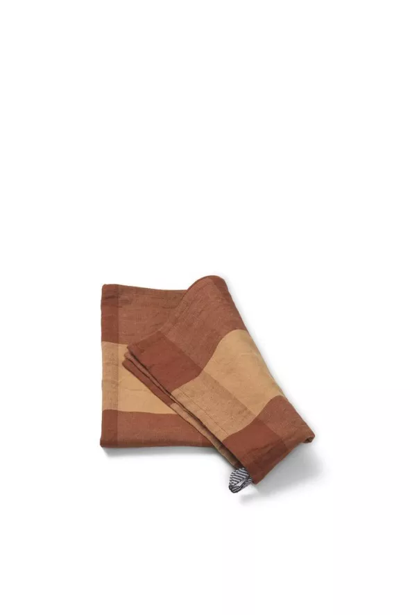 Ferm Living Hale Yarn-dyed Theedoek Faded Blue/Burgundy 20 Ferm Living Hale Yarn-dyed Theedoek Faded Blue/Burgundy - Afbeelding 20