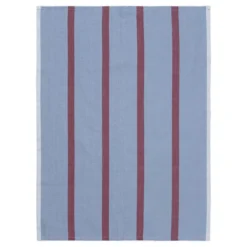 Ferm Living Hale Yarn-dyed Theedoek Faded Blue/Burgundy