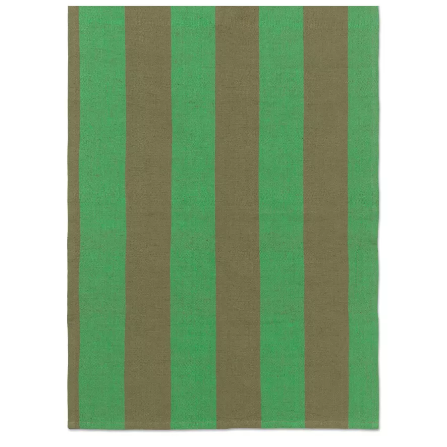 Ferm Living Hale Yarn-dyed Theedoek Olive/green 1 Ferm Living Hale Yarn-dyed Theedoek Olive/green