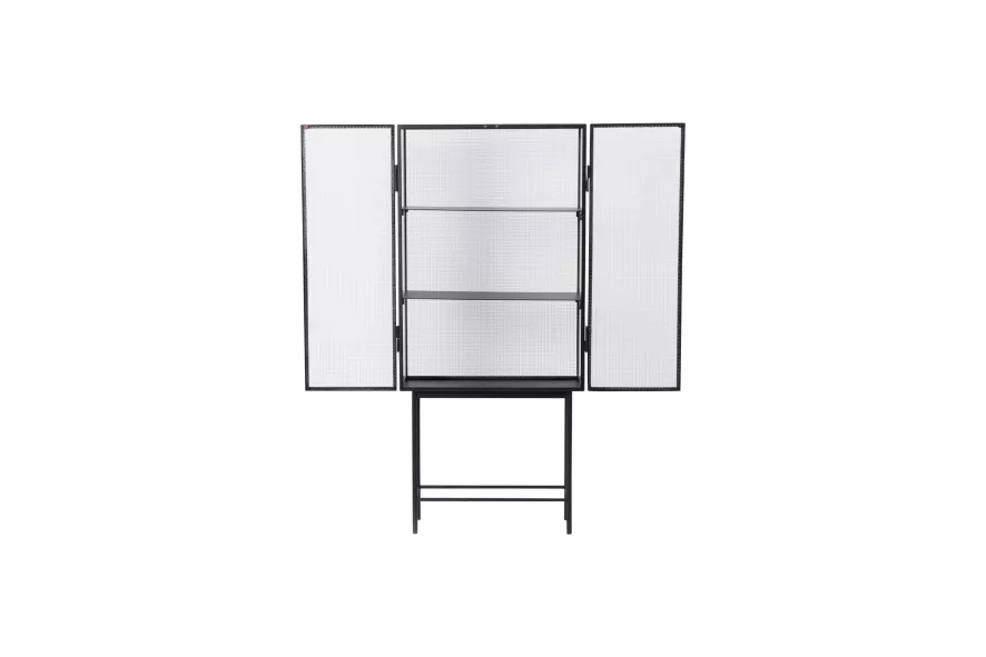 Ferm Living Haze Vitrinekast Reeded Glas Zwart 5 Ferm Living Haze Vitrinekast Reeded Glas Zwart - Afbeelding 5