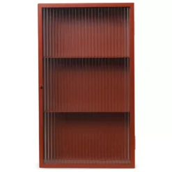 Ferm Living Haze Wandkast Reeded Glas Oxide Red